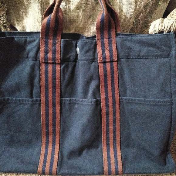 Hermes Handbags - Hermes canvas tote
